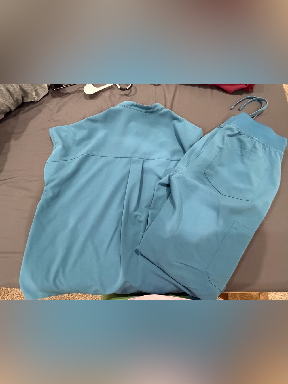 Mandala Women's Teal Scrub Set - Top & Pants - Picture 2 of 4